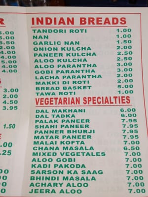 Doaba Deli menu 1
